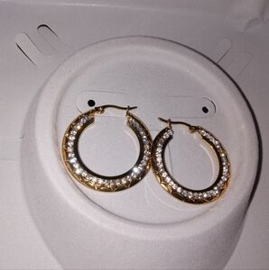 Elegant Gold and Silver Hoop Earrings